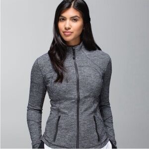 Lululemon Forme II Black Gray Full Zip Up Jacket Women’s Size 12